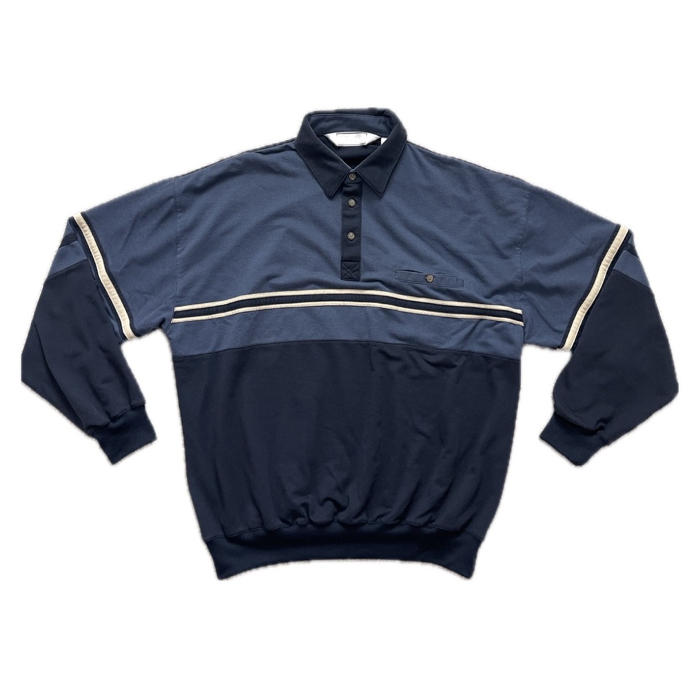 Men’s VINTAGE long sleeved button crew pullover